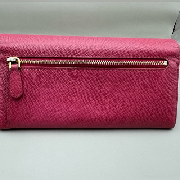 Pink PRADA Saffiano Leather Wallet- pink - Picture 5 of 8